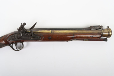 Brass barrel flintlock blunderbuss signed JNO WHITEHOUSE, LONDON, c.1820 - 3