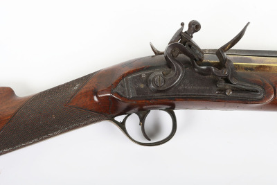 Brass barrel flintlock blunderbuss signed JNO WHITEHOUSE, LONDON, c.1820 - 4