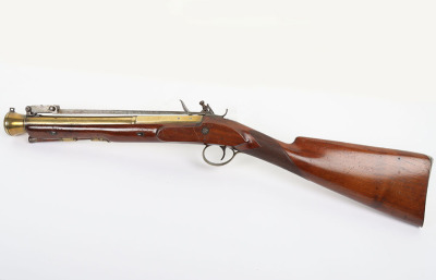 Brass barrel flintlock blunderbuss signed EGG, LONDON, c.1820 - 2