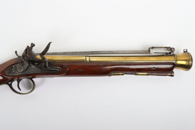 Brass barrel flintlock blunderbuss signed EGG, LONDON, c.1820 - 3