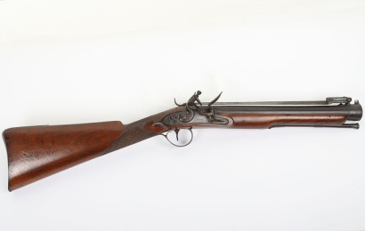 Iron barrel flintlock blunderbuss signed SHALES c.1820