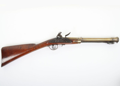 Brass barrel flintlock blunderbuss signed WILSON c.1775