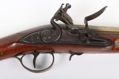 Brass barrel flintlock blunderbuss signed WILSON c.1775 - 4