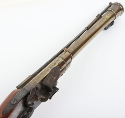 Brass barrel flintlock blunderbuss signed WILSON c.1775 - 5
