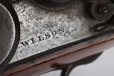 Brass barrel flintlock blunderbuss signed WILSON c.1775 - 8