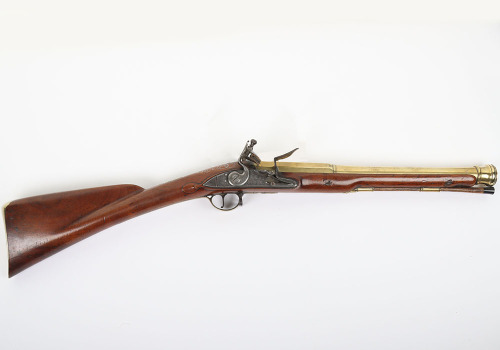 Brass barrel flintlock blunderbuss signed WATERS c.1775