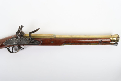 Brass barrel flintlock blunderbuss signed WATERS c.1775 - 3