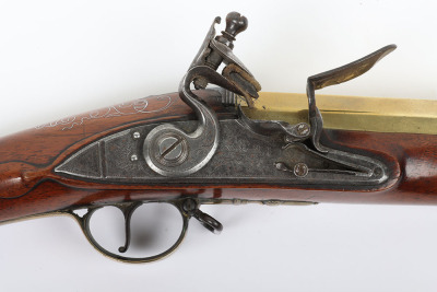 Brass barrel flintlock blunderbuss signed WATERS c.1775 - 4