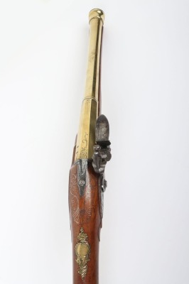 Brass barrel flintlock blunderbuss signed WATERS c.1775 - 5