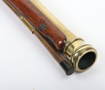 Brass barrel flintlock blunderbuss signed WATERS c.1775 - 7