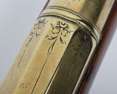 Brass barrel flintlock blunderbuss signed WATERS c.1775 - 9
