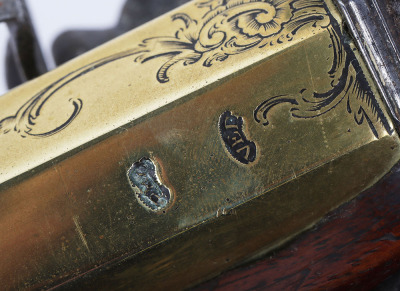 Brass barrel flintlock blunderbuss signed WATERS c.1775 - 10