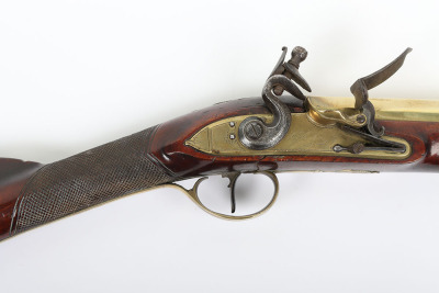 Brass barrel flintlock blunderbuss signed A. Fisher, c.1800 - 4
