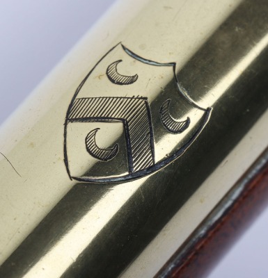 Brass barrel flintlock blunderbuss signed A. Fisher, c.1800 - 8