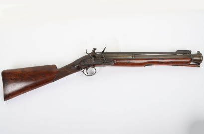 Brass barrel flintlock blunderbuss stamped KETLAND, LONDON