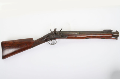 Brass barrel flintlock blunderbuss stamped KETLAND, LONDON