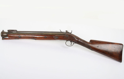 Brass barrel flintlock blunderbuss stamped KETLAND, LONDON - 2