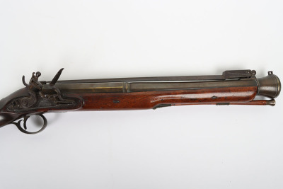 Brass barrel flintlock blunderbuss stamped KETLAND, LONDON - 3