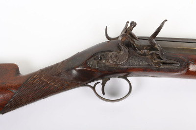 Brass barrel flintlock blunderbuss stamped KETLAND, LONDON - 4