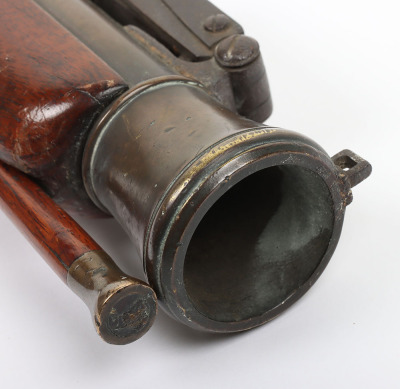 Brass barrel flintlock blunderbuss stamped KETLAND, LONDON - 6
