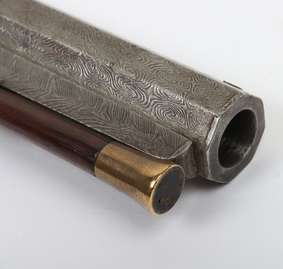 Saw handled back action percussion target pistol by JOSEPH HOLLIS, LONDON, c.1840 - 7