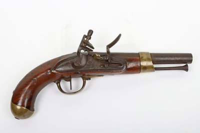 15 bore French military flintlock holster pistol