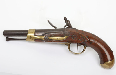 15 bore French military flintlock holster pistol - 2