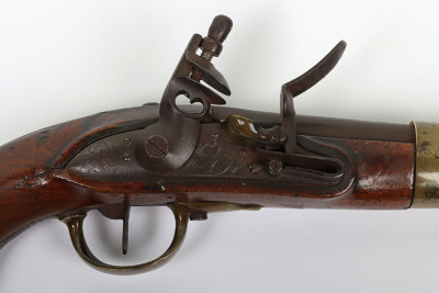 15 bore French military flintlock holster pistol - 5