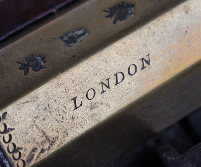 Brass barrel flintlock blunderbuss pistol stamped H NOCK, LONDON, c.1820 - 5
