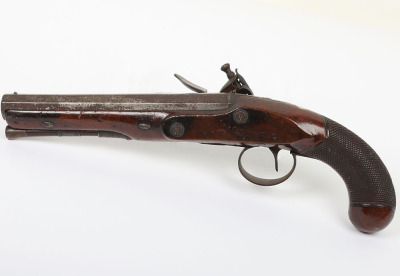 16 bore flintlock holster pistol by WOOD, YORK, c.1800 - 2