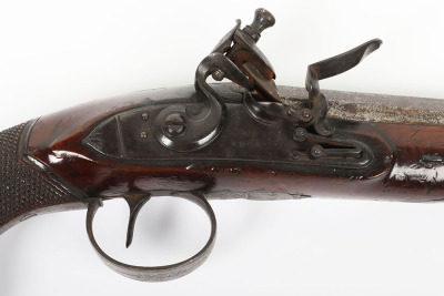 16 bore flintlock holster pistol by WOOD, YORK, c.1800 - 4