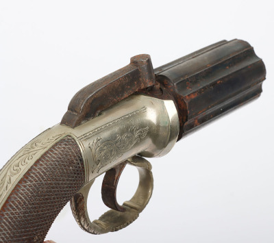 6 shot 144 bore self cocking percussion pepperbox revolver - 3
