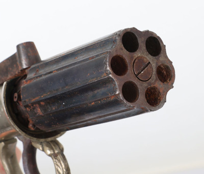 6 shot 144 bore self cocking percussion pepperbox revolver - 4
