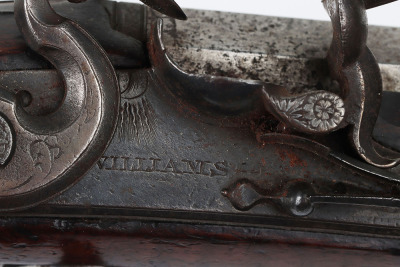 34 bore flintlock holster pistol signed WILLIAMS c.1770 - 3