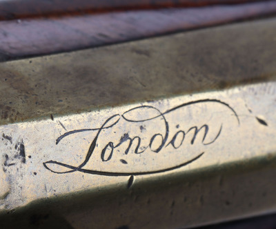 Unusual brass barrel flintlock blunderbuss pistol by Searles, London c.1775 - 6