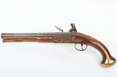 18 bore flintlock holster pistol by BARBAR c.1760 - 2