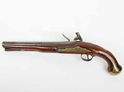 22 bore flintlock holster pistol by WATERS & GILL c.1770 - 2
