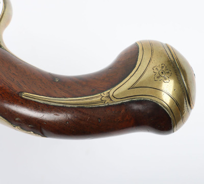 22 bore flintlock holster pistol by WATERS & GILL c.1770 - 4