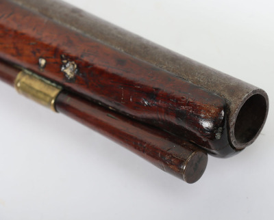 22 bore flintlock holster pistol by WATERS & GILL c.1770 - 5