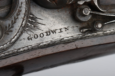 Pair of 42 bore flintlock overcoat pistols by GOODWIN c.1820 - 4