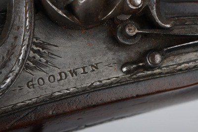 Pair of 42 bore flintlock overcoat pistols by GOODWIN c.1820 - 6