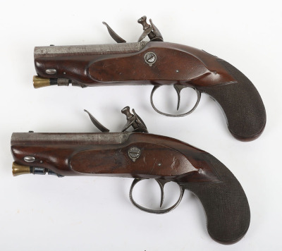 Pair of 42 bore flintlock overcoat pistols by GOODWIN c.1820 - 2