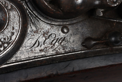 Pair of 16 bore flintlock holster pistols by D. Egg, London c.1790 - 8