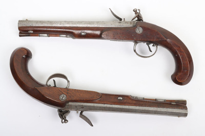 Pair of 16 bore flintlock holster pistols by Richards c.1790 - 2