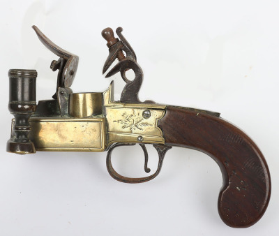 Brass framed flintlock boxlock table tinderlighter c.1800 - 2