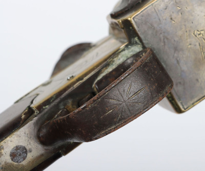 Brass framed flintlock boxlock table tinderlighter c.1800 - 8
