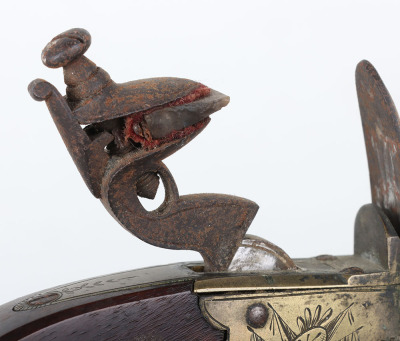 Brass framed flintlock boxlock table tinderlighter c.1800 - 5