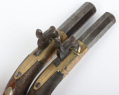 Pair of boxlock percussion pocket pistols retailed by COLGAN of WATERFORD - 3