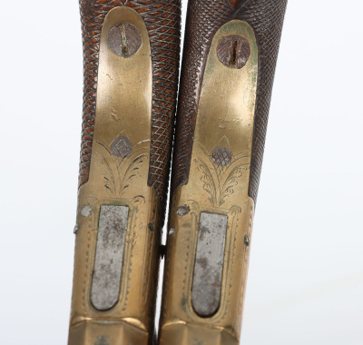 Pair of boxlock percussion pocket pistols retailed by COLGAN of WATERFORD - 6