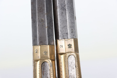 Pair of boxlock percussion pocket pistols retailed by COLGAN of WATERFORD - 7